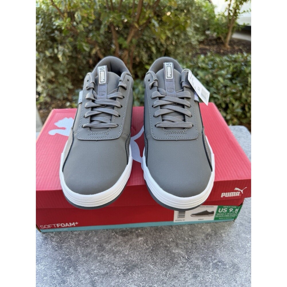 PUMA Mens Size 9.5 Gray Court Skate Tennis Sneakers Shoes Comfortable